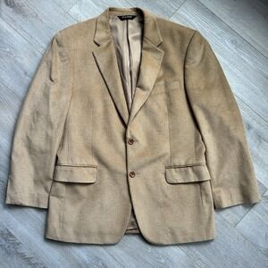 Jos A Bank Men's Sz R42 Tan Corduroy‎ Sport Coat Blazer Wool Silk Suit Jacket